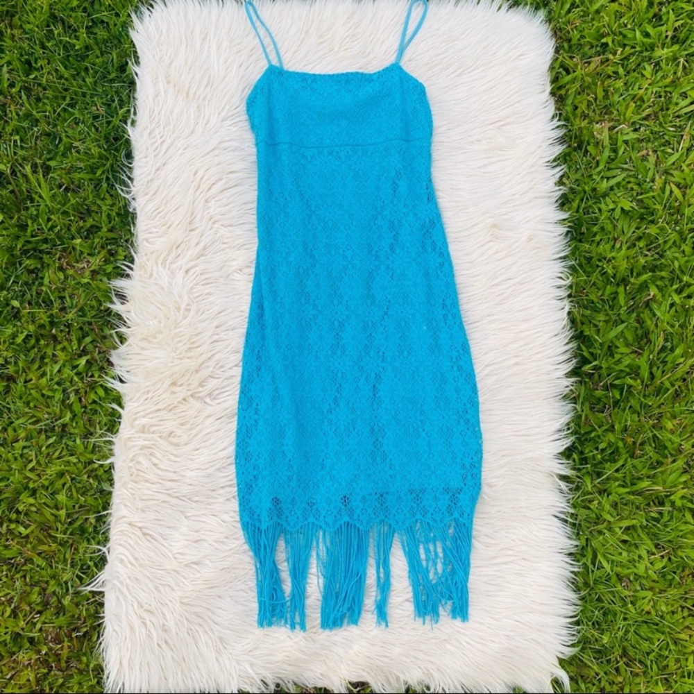 Vintage 90’s Fringe Lace Dress
